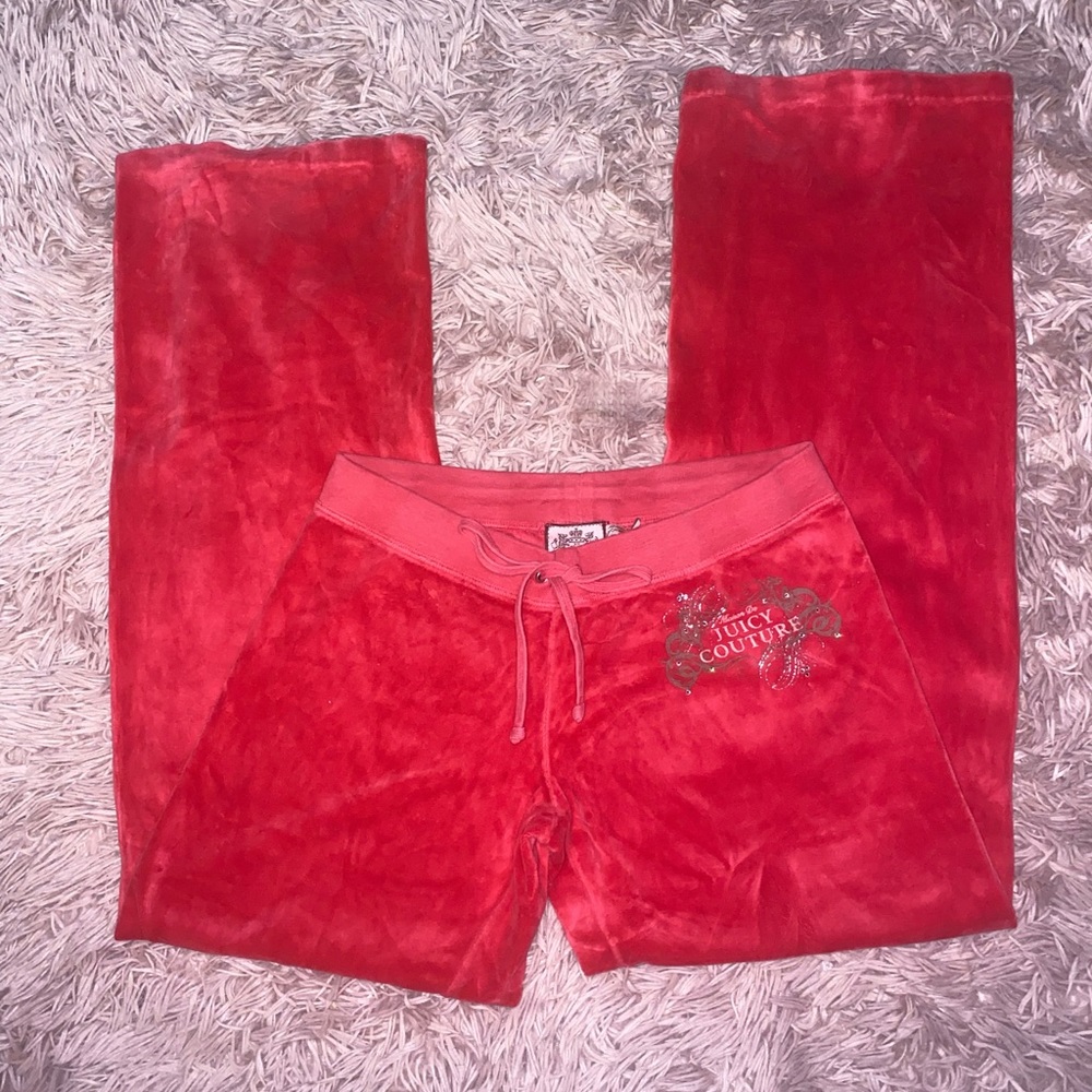 Red Juicy Couture Velour Pants